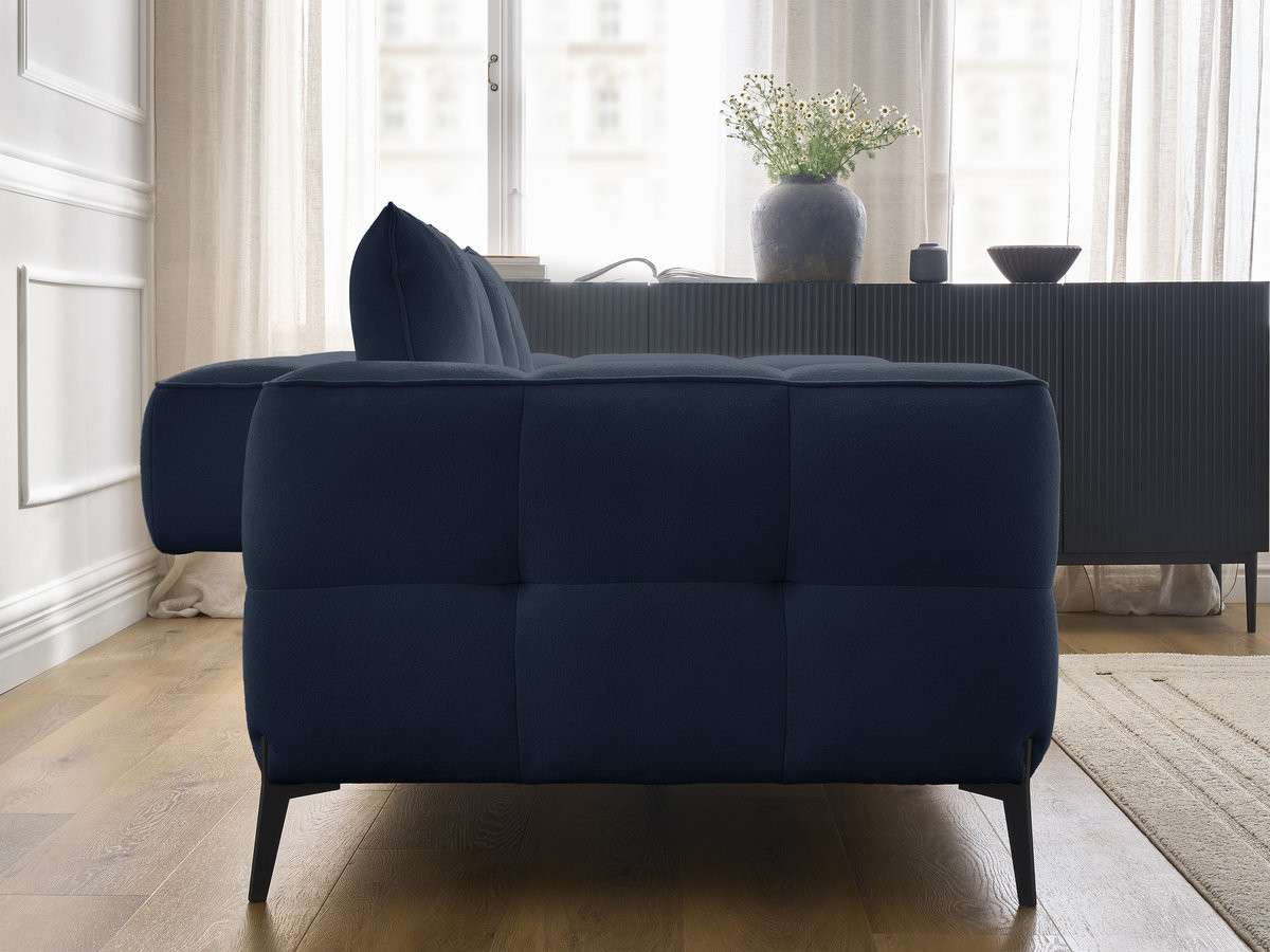 Bobochic Anis Sofa 3-Sitzer Strukturstoff Blau