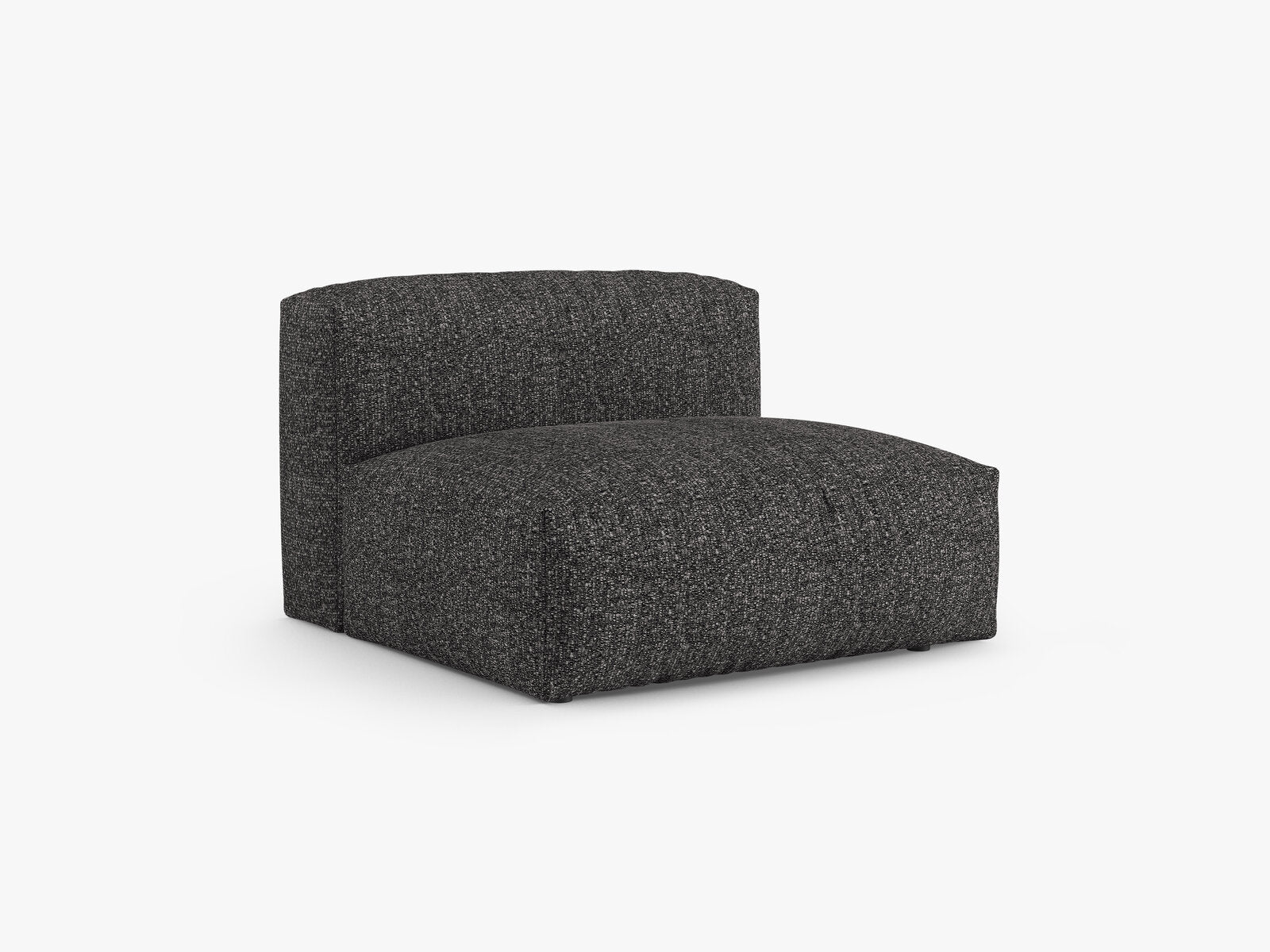 Micadoni Mittelmodul Martina 1-Sitzer 90cm Sitztiefe Boucle Monet Anthrazit