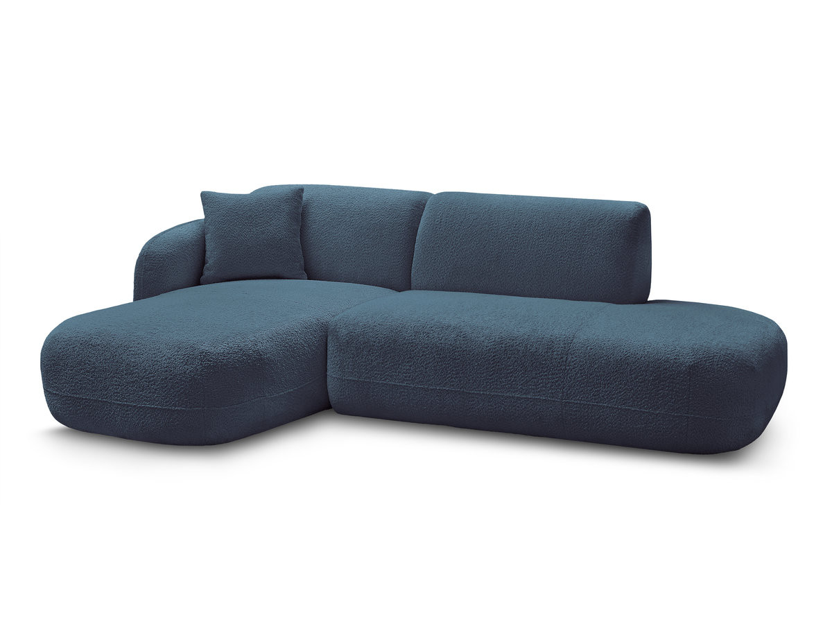 Bobochic Anda Ecksofa 241 × 163 cm Chenille Hellblau Ecke links