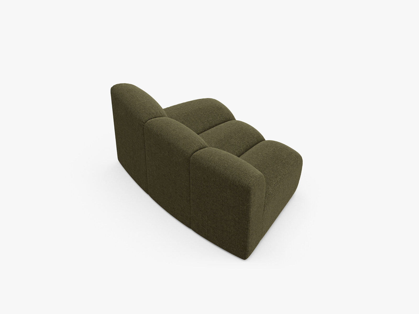 Micadoni Modul Armlos Lupine 1-Sitzer Large Chenille Eden Grün