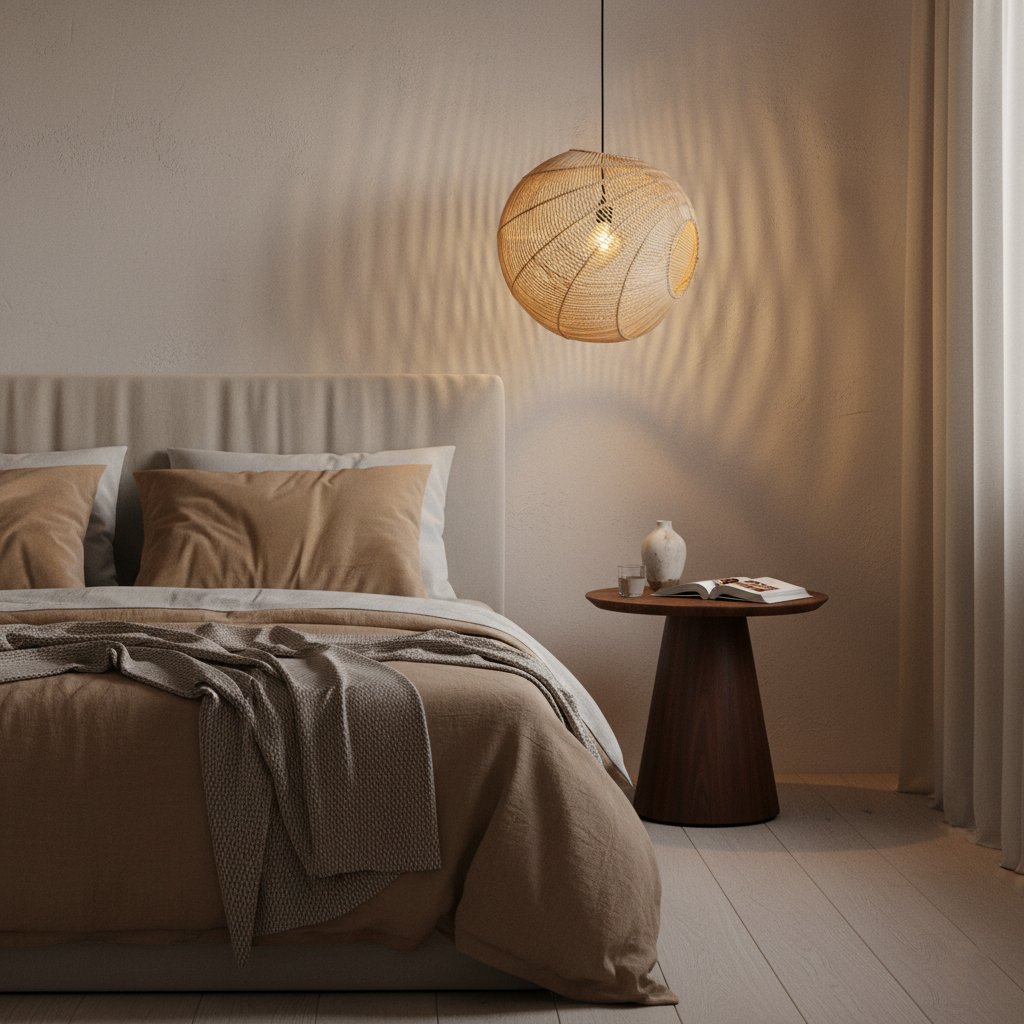 Raw Materials Rattan Pendelleuchte Sphere