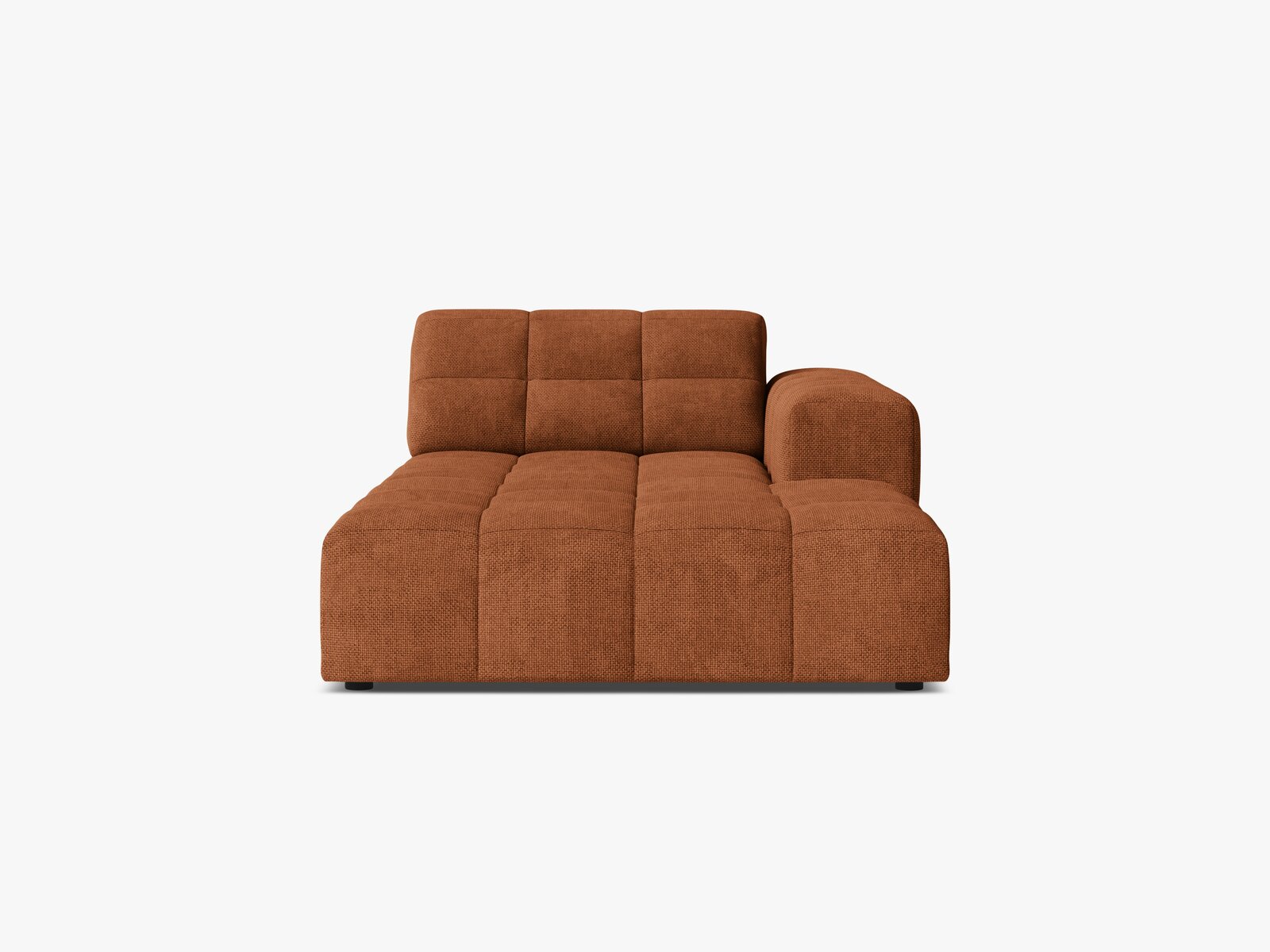 Micadoni Jennifer Chaiselongue Rechts Chenille Eden Ziegel