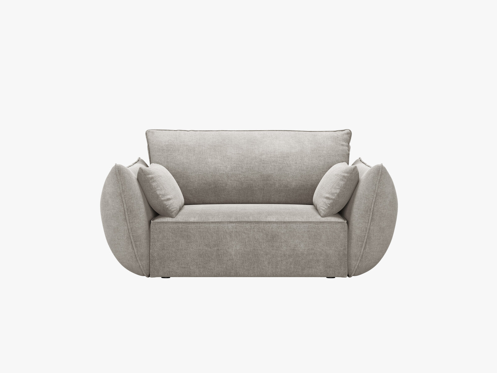 Micadoni Sessel Kaelle 1-Sitzer Chenille Over The Horizon Hellgrau