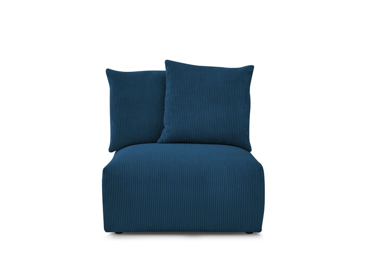 Bobochic Voltaire Sofamodul 1-Sitzer 90 × 100 cm Cordsamt Dunkelblau
