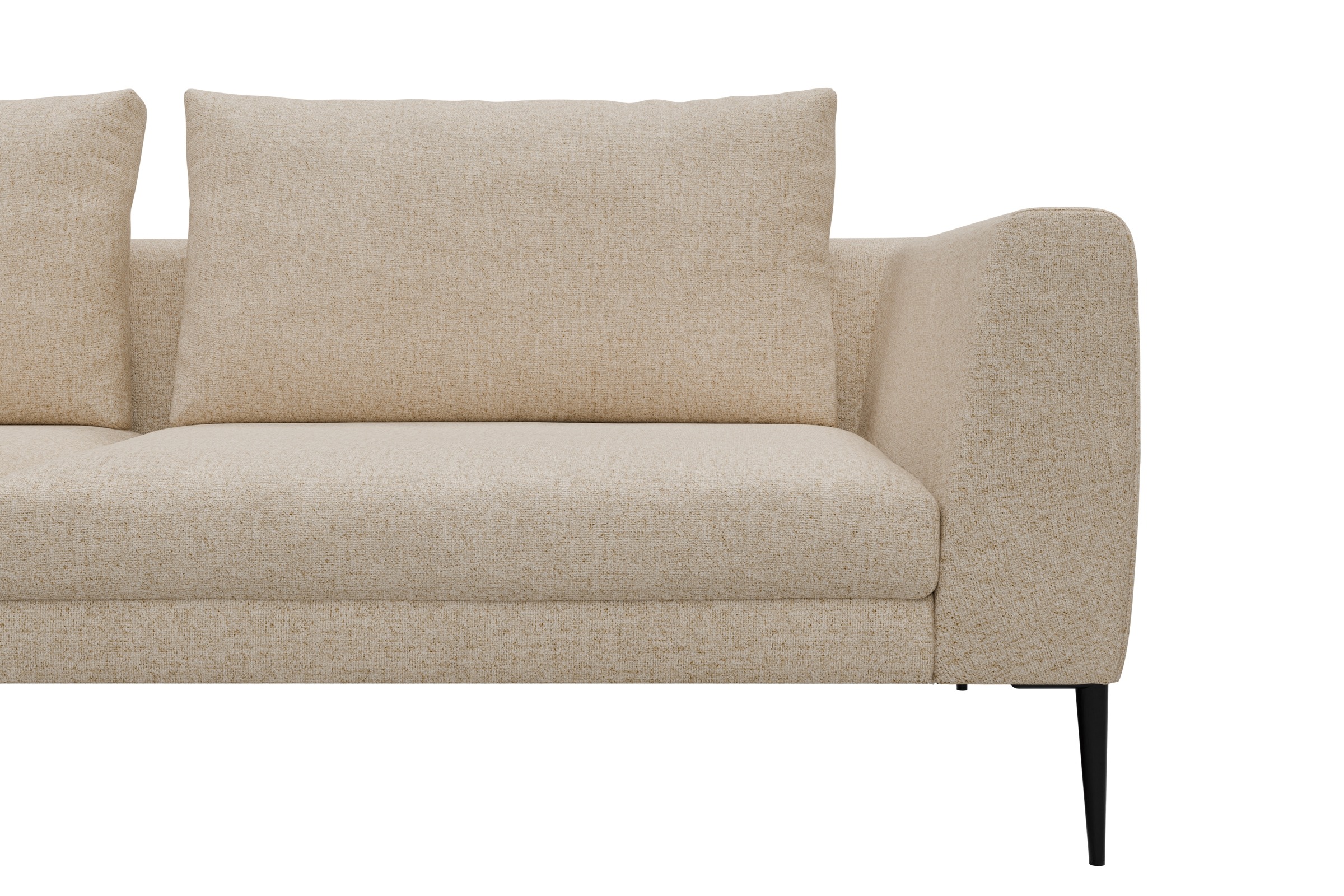Ecksofa Paul Relax-Ecke links mit 3-Sitzer Casone-Natural-Beige