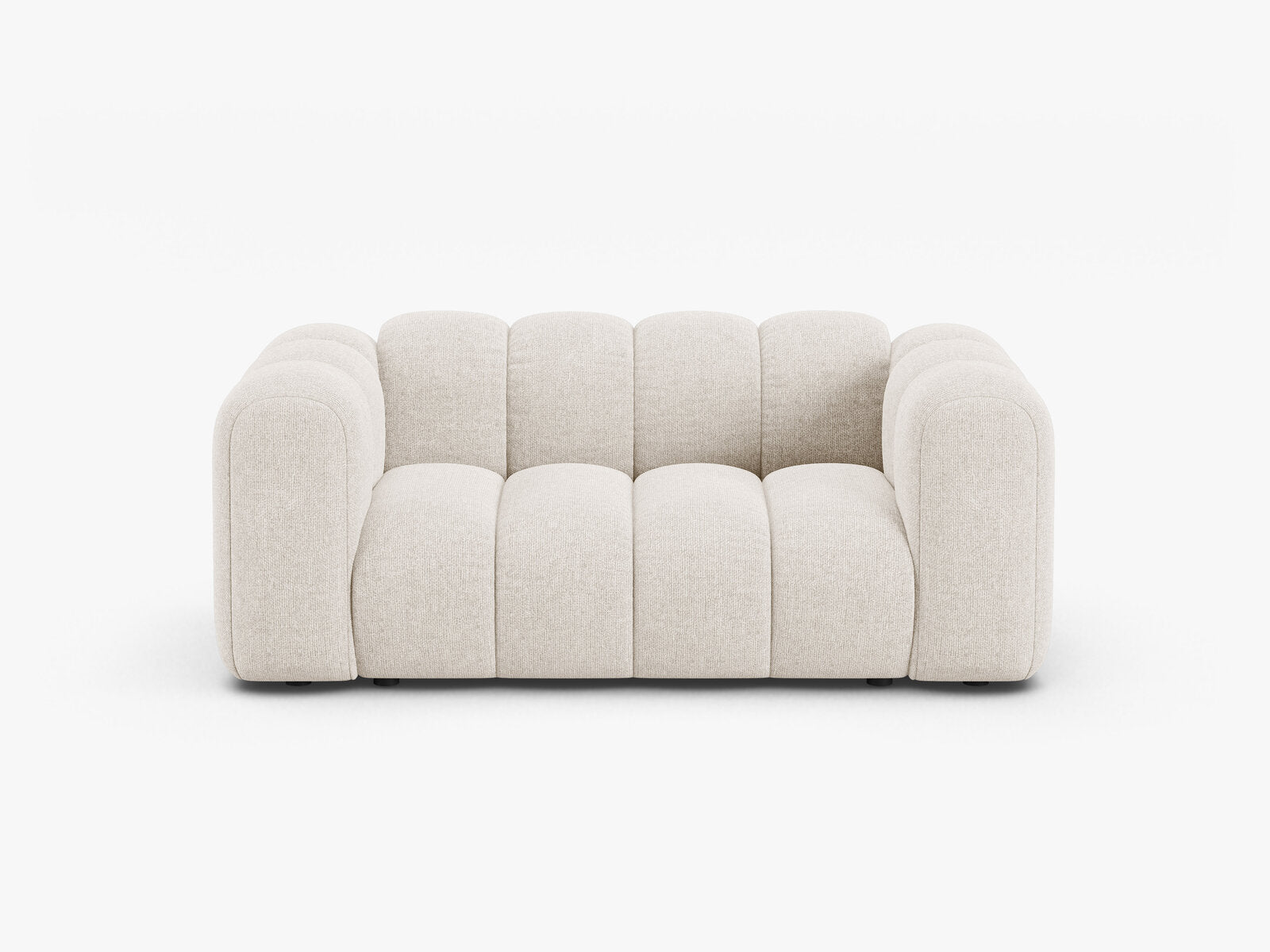 Micadoni Sofa Lupine 2-Sitzer kleine Version Chenille Eden Helles Beige