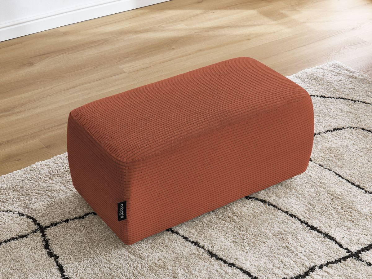 Bobochic Atilla Pouf Cordsamt Orange