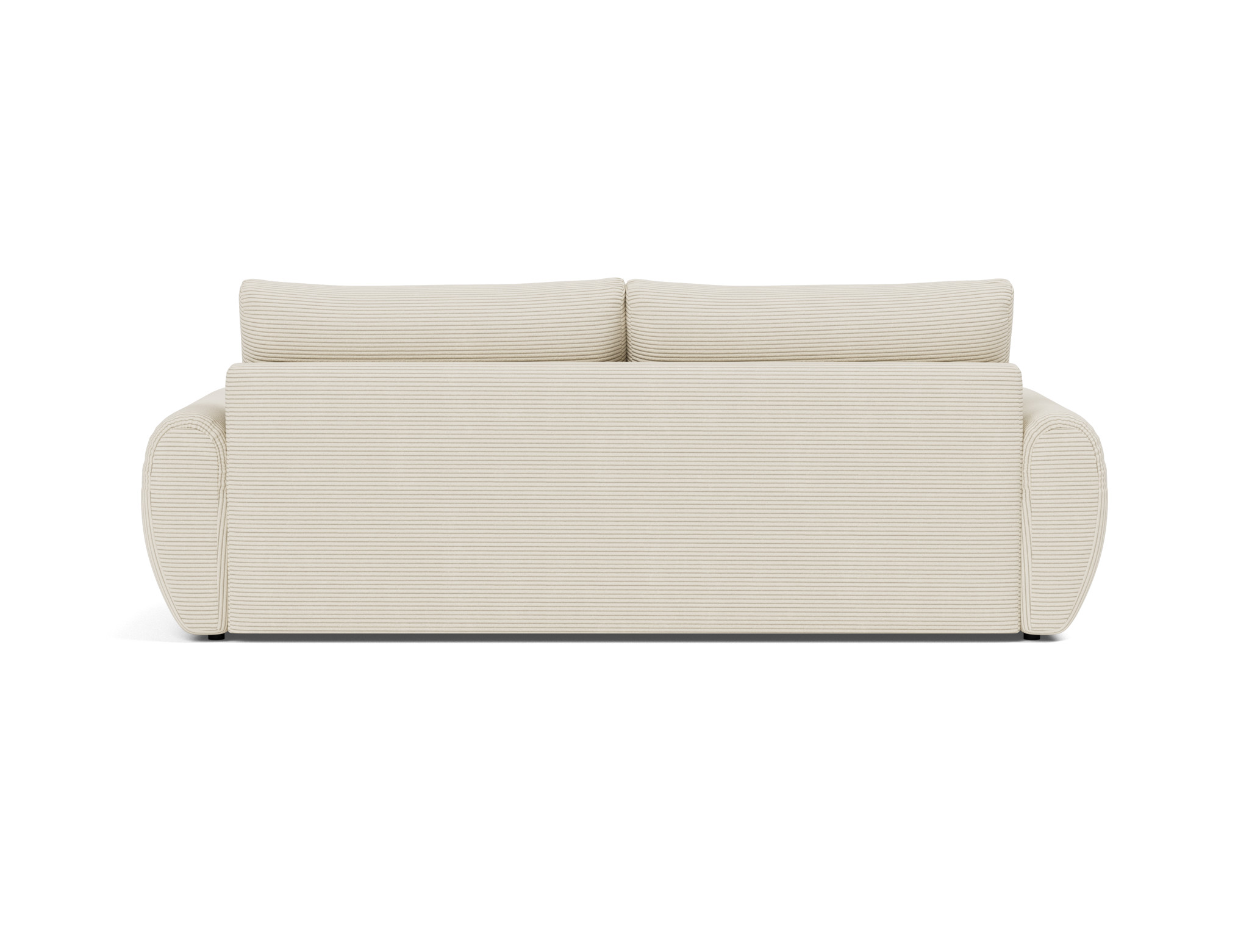 Schlafsofa Norum mit Curve-Armlehnen Kord Corduroy 594-Ivory