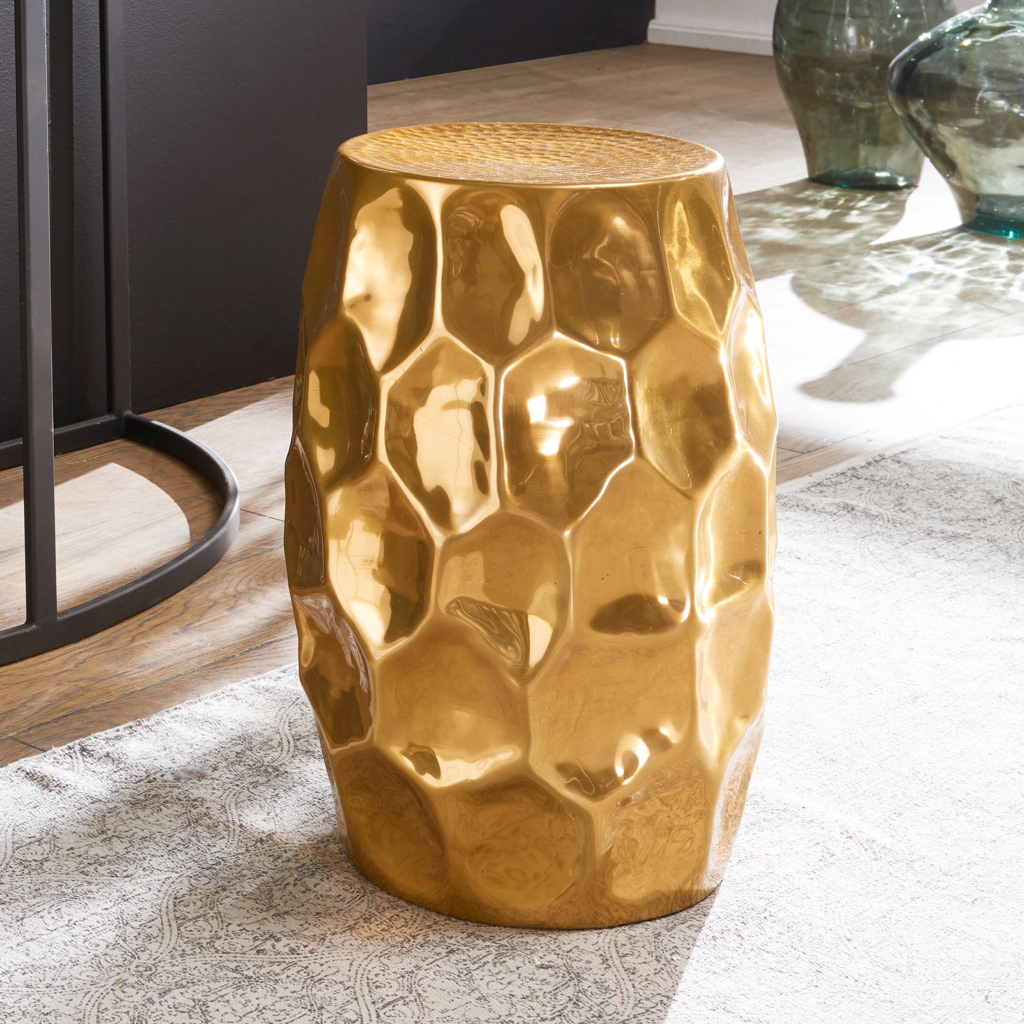 Beistelltisch Vega Aluminium Gold Ø 30 × H 47 cm