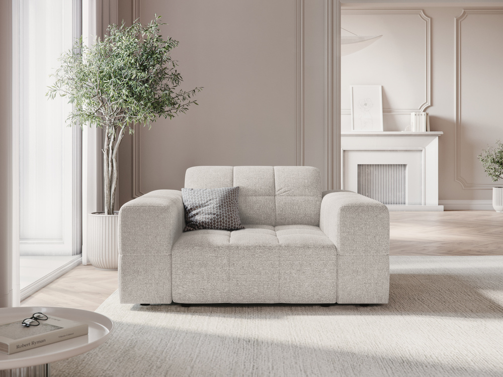 Cosmopolitan Design Sessel Chicago Chenille Haga Hellgrau