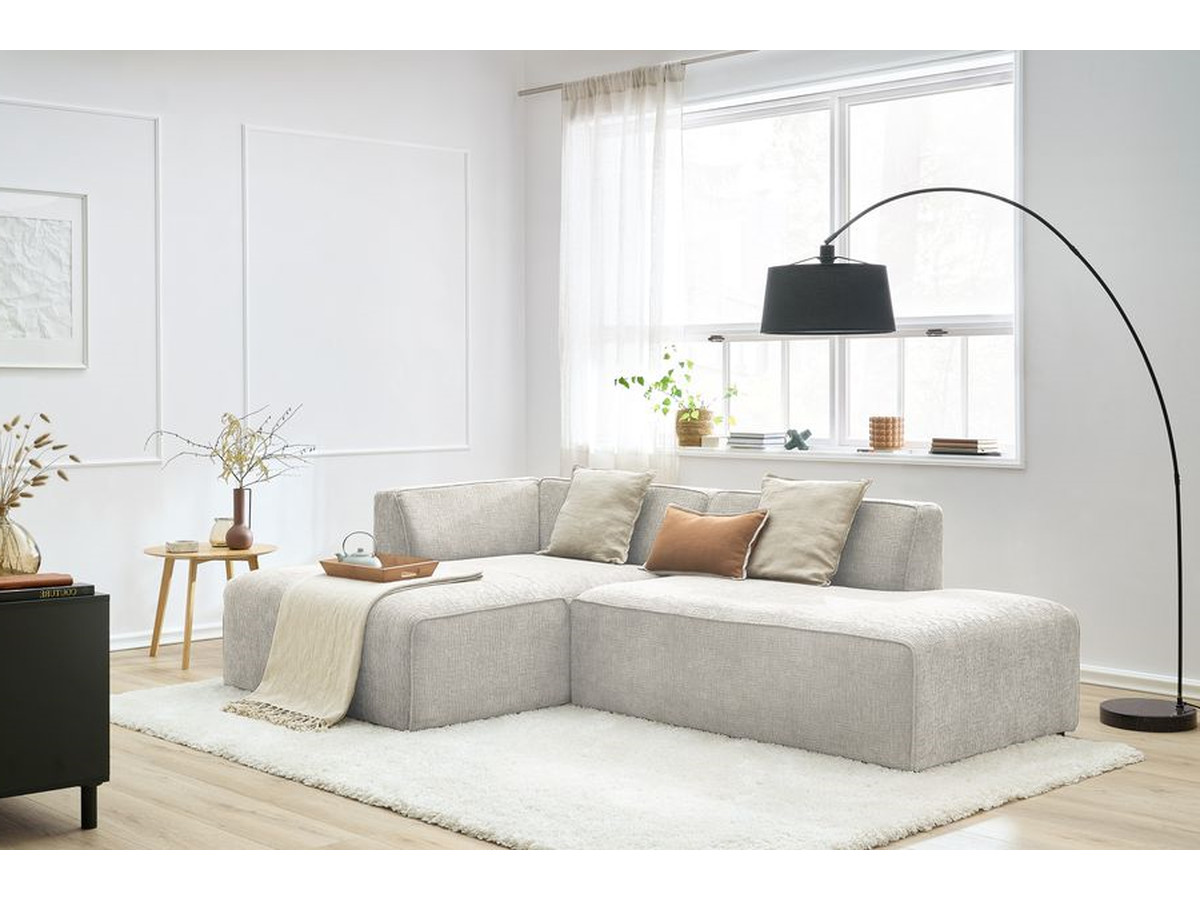Bobochic Megeve Ecksofa Strukturstoff Beige Ecke links