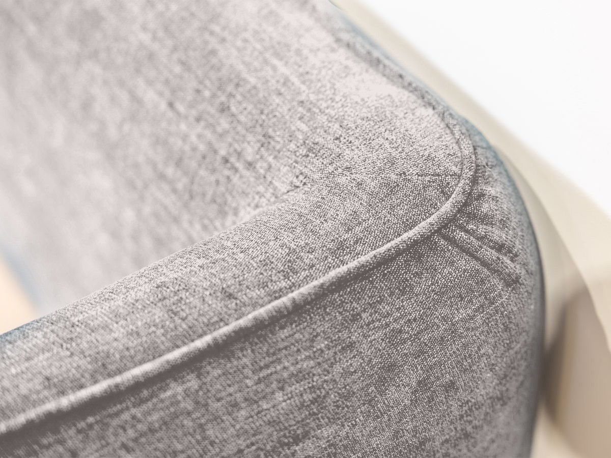 Bobochic Louise Polsterbett mit Bettkasten Stoff Beige, Liegefläche 160 × 200 cm