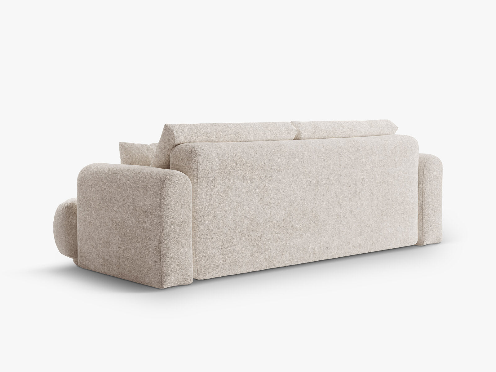 Micadoni Ella Sofa Mit Bettfunktion Und Stauraum Boucle CORAL Helles Beige