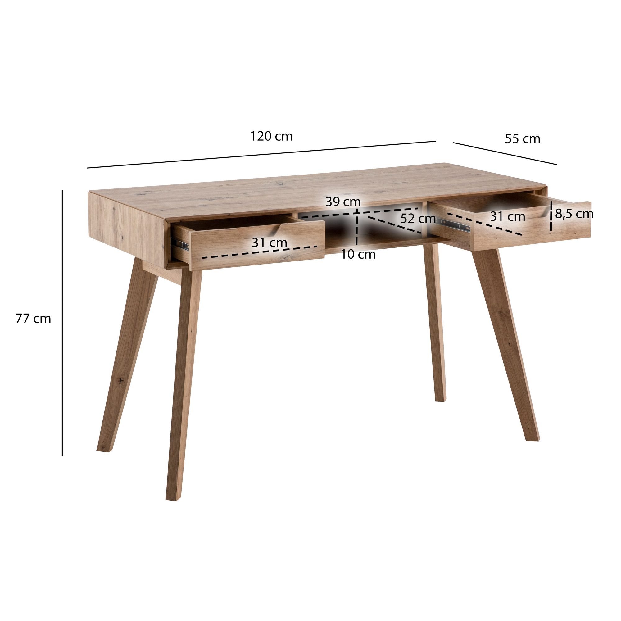 Schreibtisch Ellingsoy Braun 120 × 55 × 77 cm