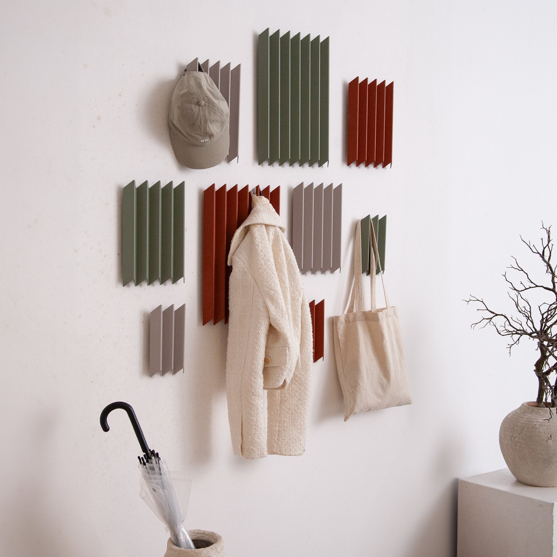 Spinder Design Wandgarderobe Sensu Large Dusty Green