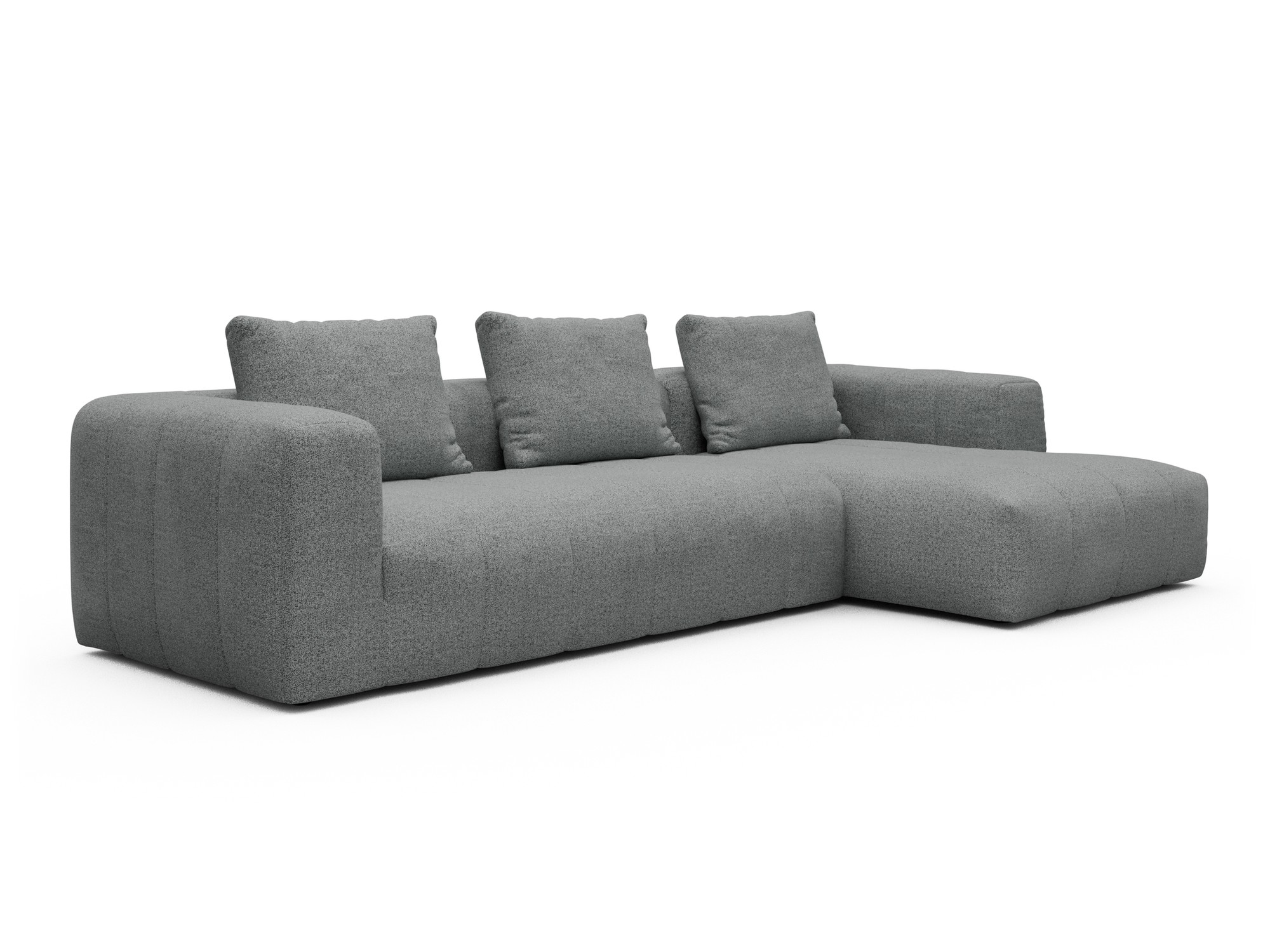 Hugo 2,5-Sitzer Armlehne links mit Chaiselongue Aivi-Gravet-Grey moebelfaktor