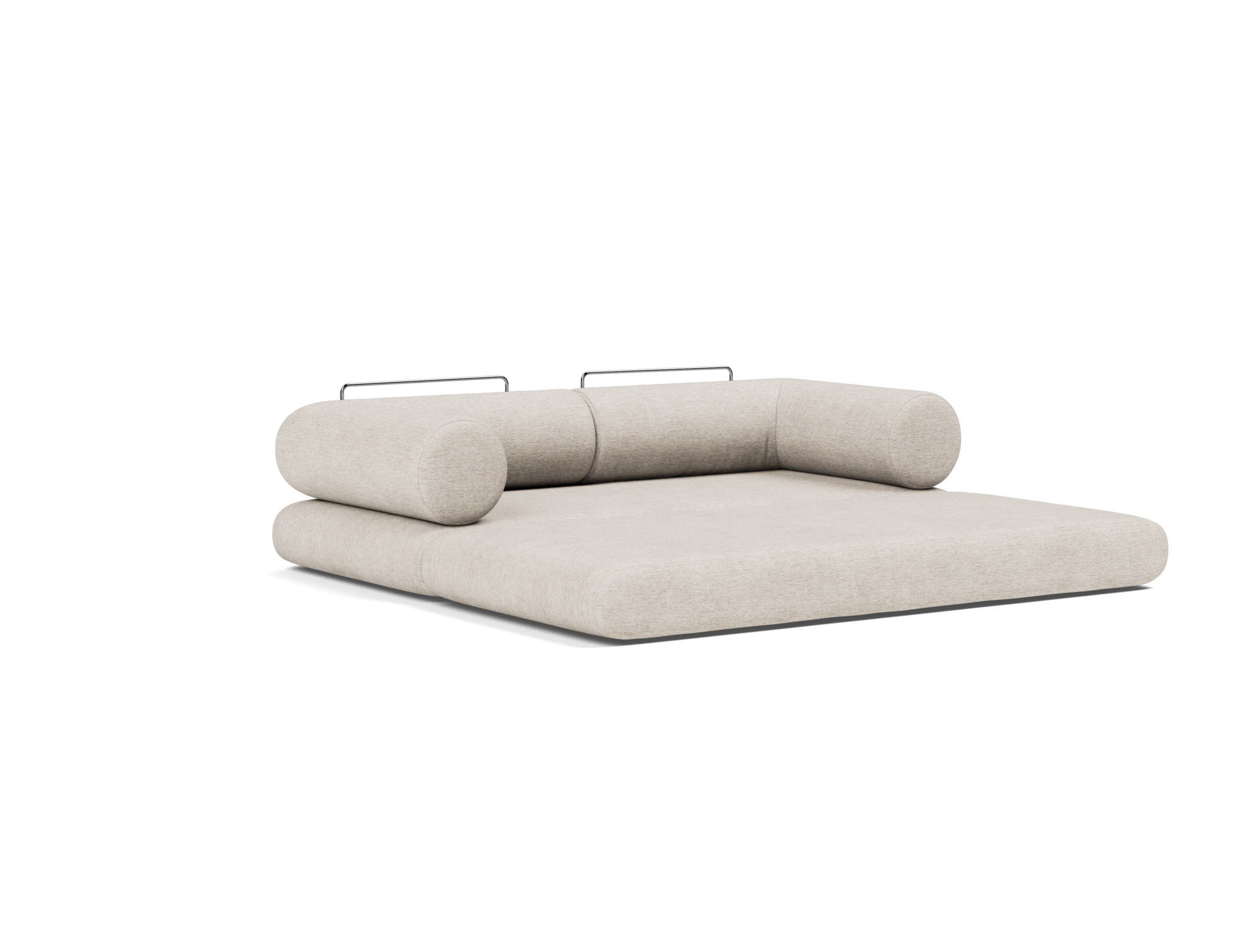 Tagesbett Circlus mit L-förmigen Armlehnen Chenille Yuveno 470-Natural