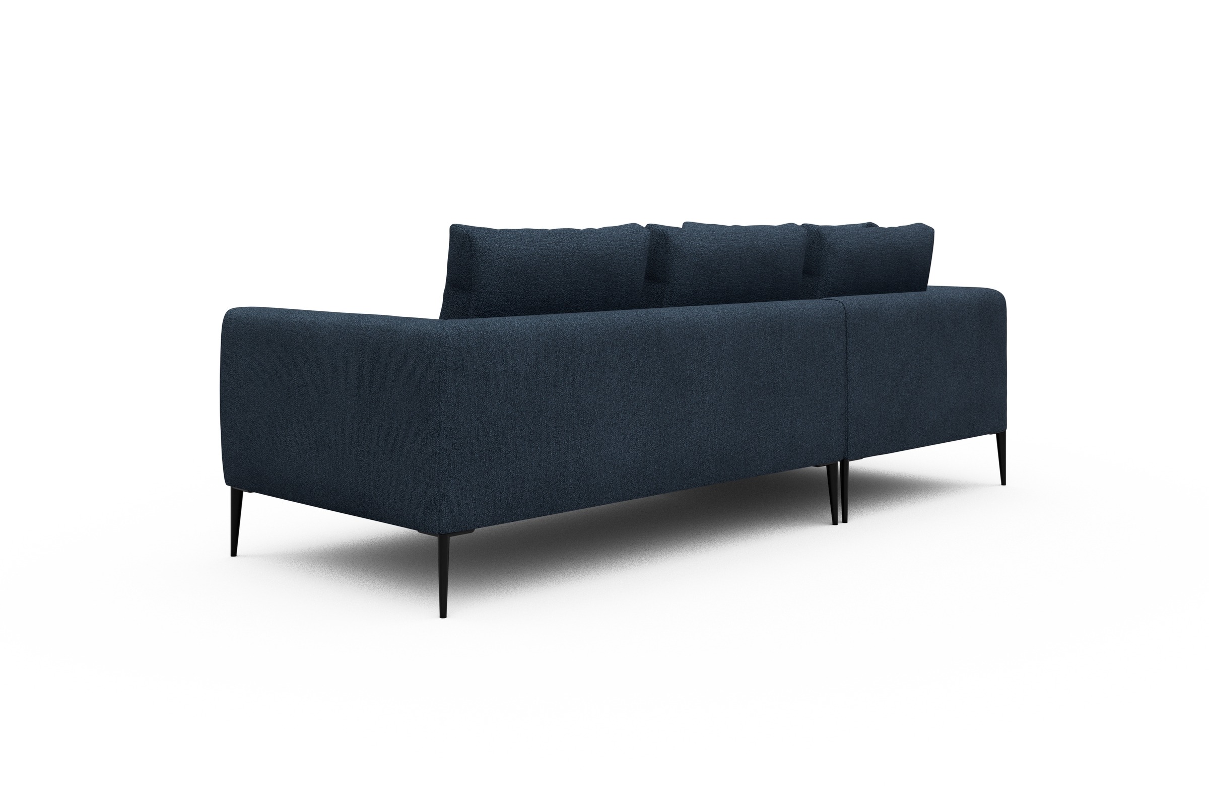 Ecksofa Paul Relax-Ecke links mit 2-Sitzer Boucle-Blue