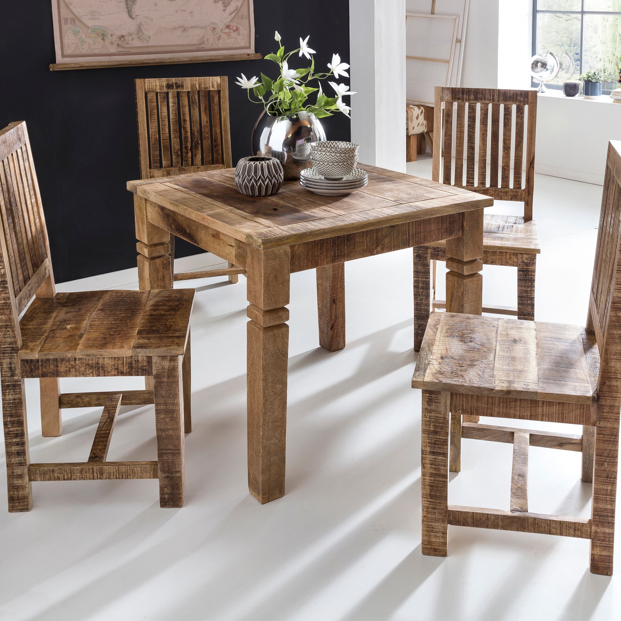 Esstisch Klitmoller Mango Massivholz Braun 80 × 80 × 76 cm