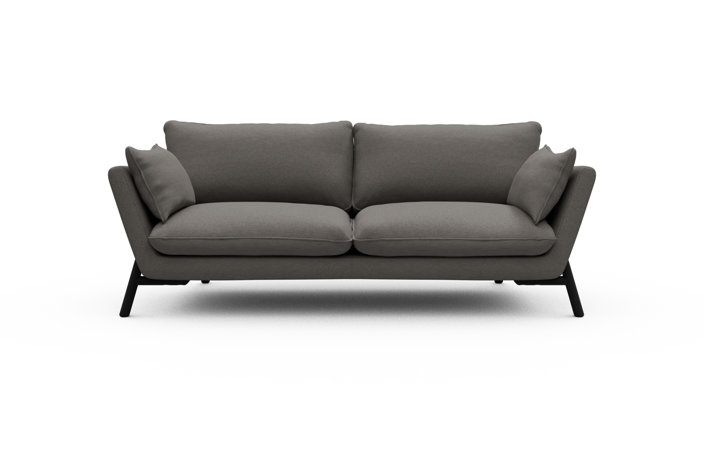 Skandi Home Sofa Emil 3-Sitzer Beinfarbe Eiche Schwarz Satya-Taupe moebelfaktor