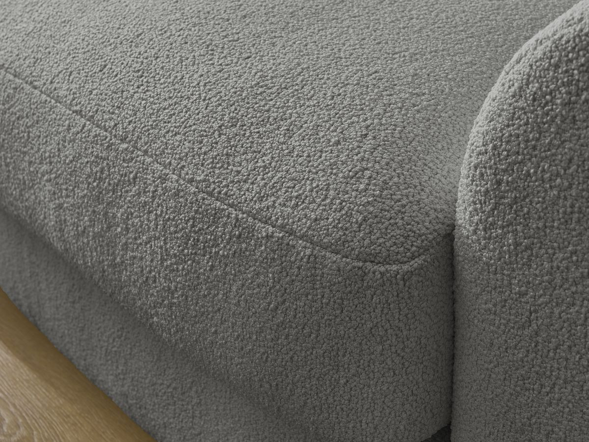 Bobochic Leonore Ecksofa Bouclé-Stoff Dunkelgrau Ecke links