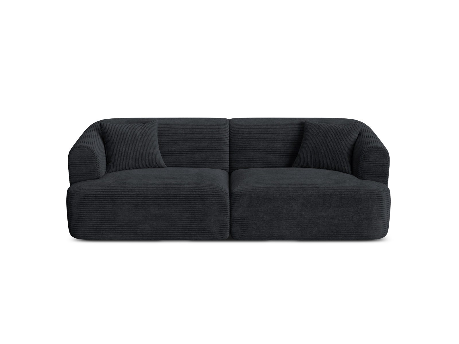 Cosmopolitan Design Sofa Campi 3-Sitzer Kord Lincoln D Schwarz
