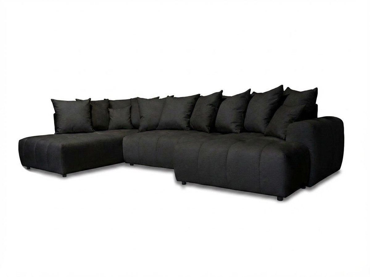 Bobochic Roxelane Wohnlandschaft Melange-Stoff Dunkelgrau Ecke rechts