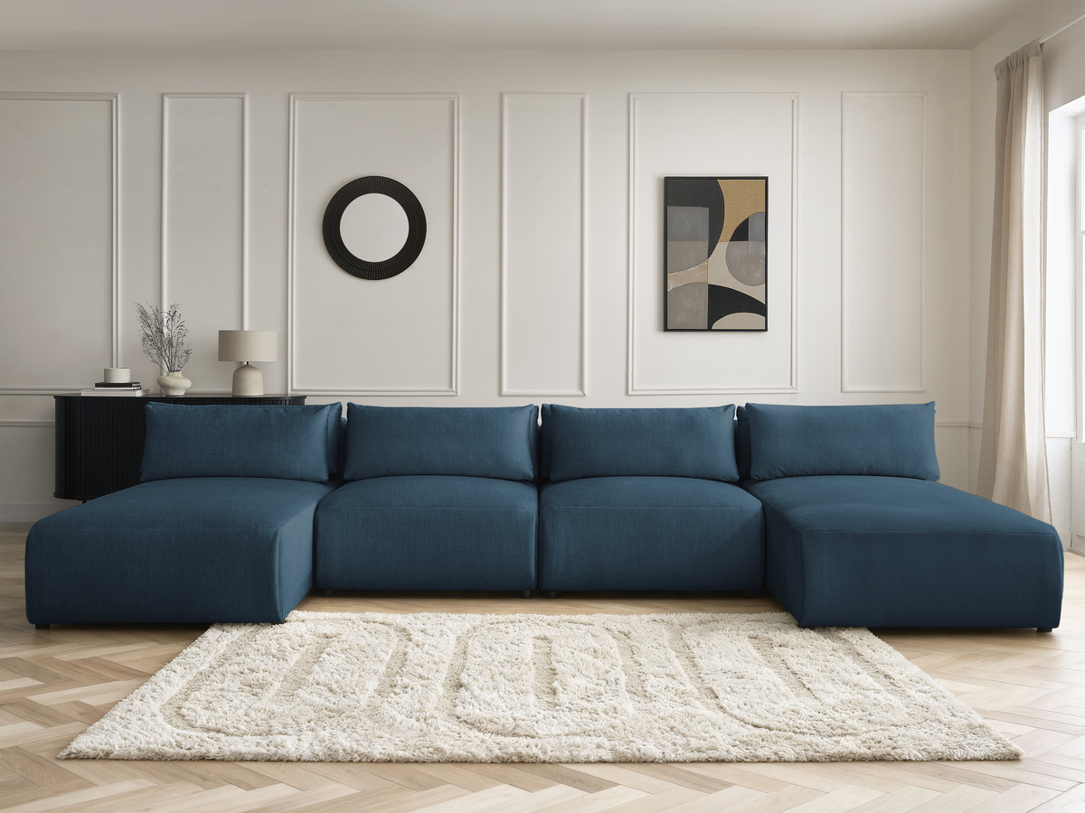 Bobochic Jana Wohnlandschaft Samt Blau