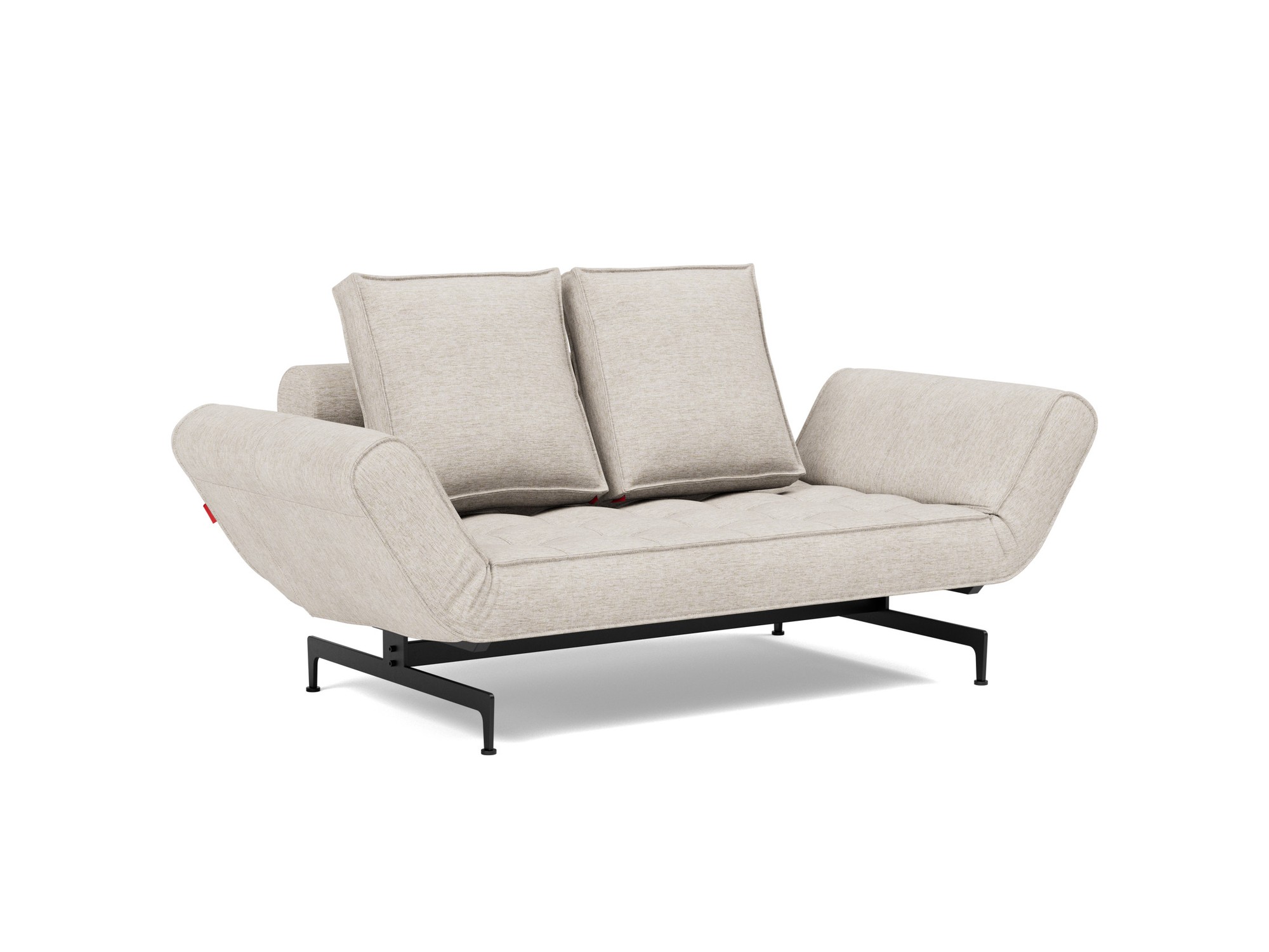 Tagesbett Ghia Chenille Yuveno 470-Natural Beine Laser schwarz