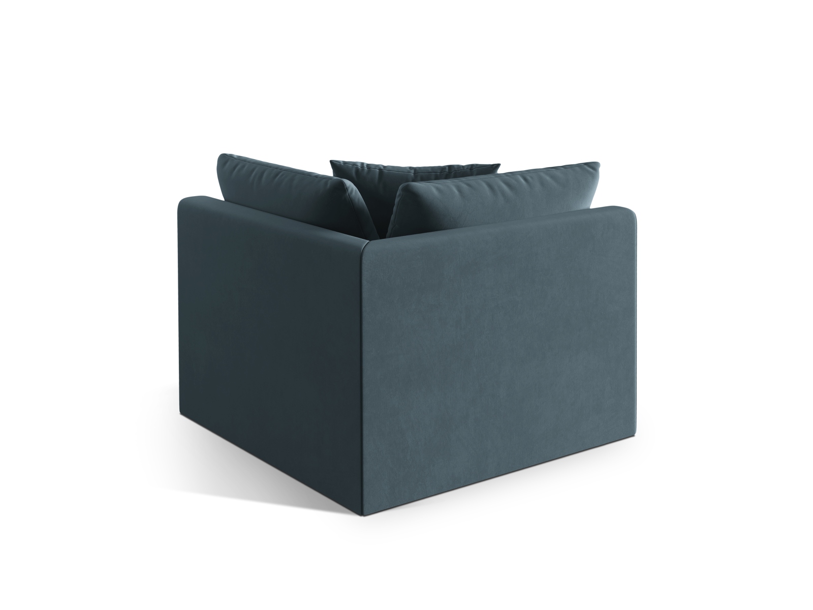 Micadoni Eckmodul Chris 1-Sitzer Samt Pastellblau