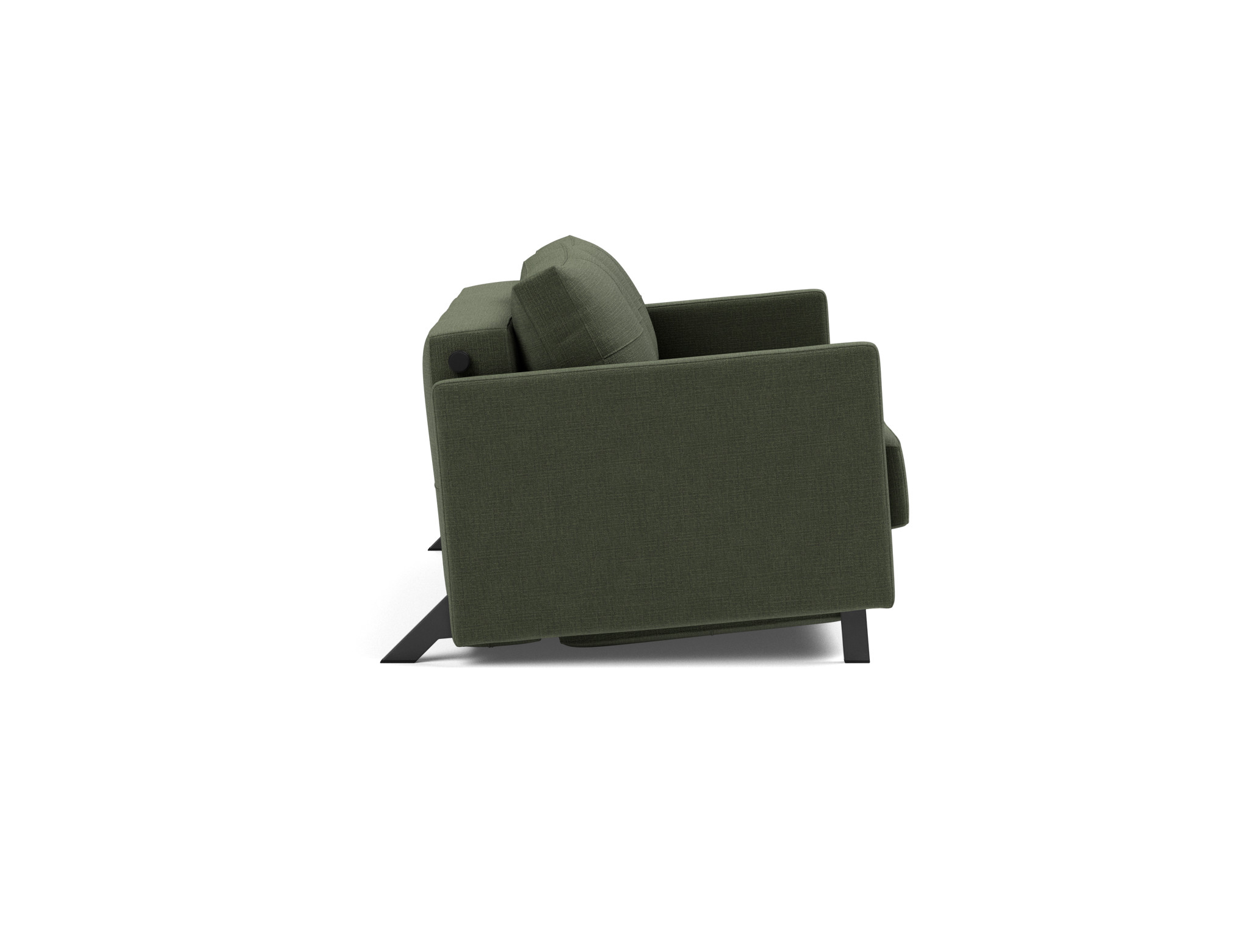 Schlafsofa Cubed mit Armlehnen 140 Chenille Esina 413-Olive-Green