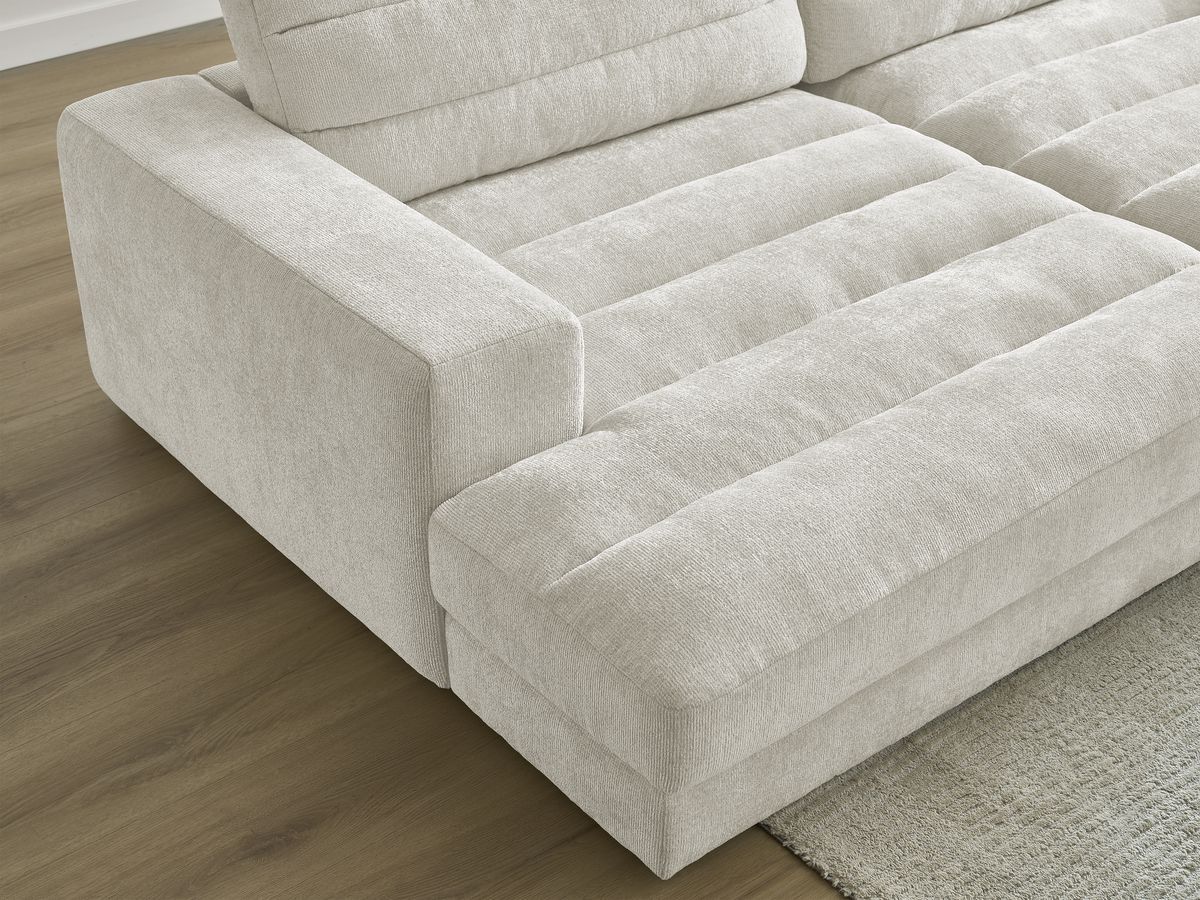 Bobochic Sierra Sofa 4-Sitzer Strukturstoff Beige