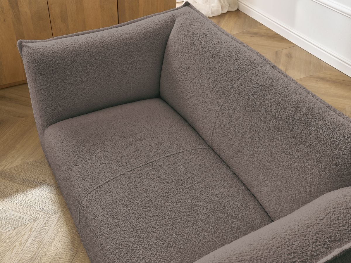 Bobochic Giorgia Sofa 2-Sitzer Bouclé-Stoff Braun