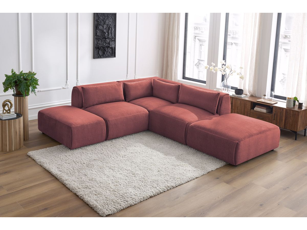 Bobochic Jeanne Ecksofa 271 × 300 cm Samt Orange