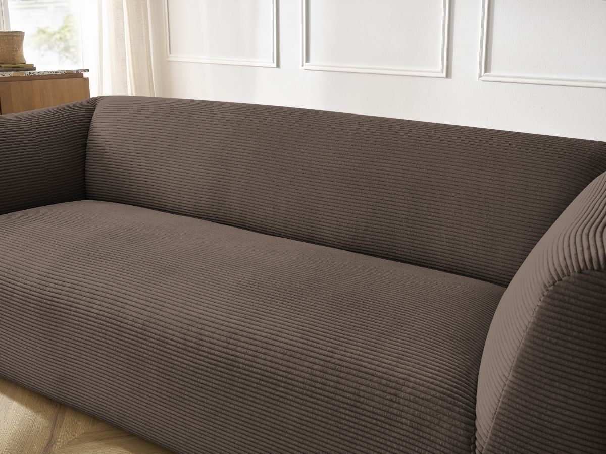 Bobochic Giorgia Sofa 3-Sitzer Cordsamt Braun