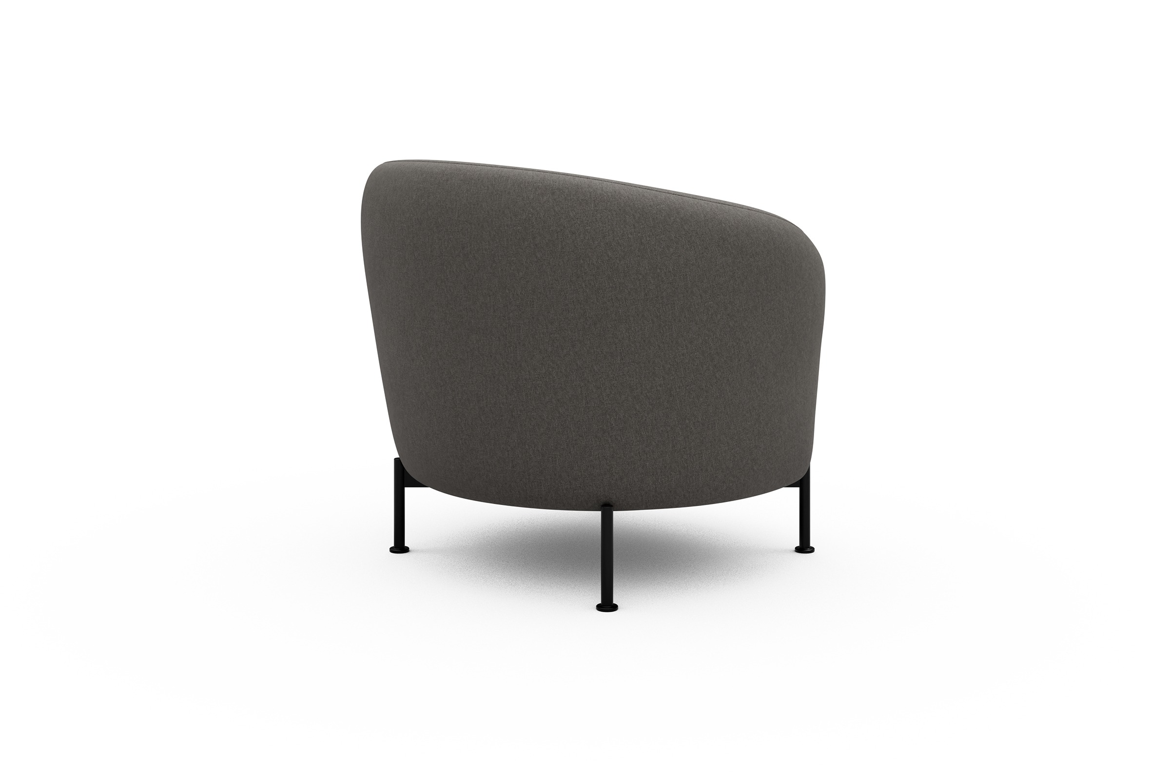 Sessel Ronda X-Metallgestell Schwarz Satya-Taupe