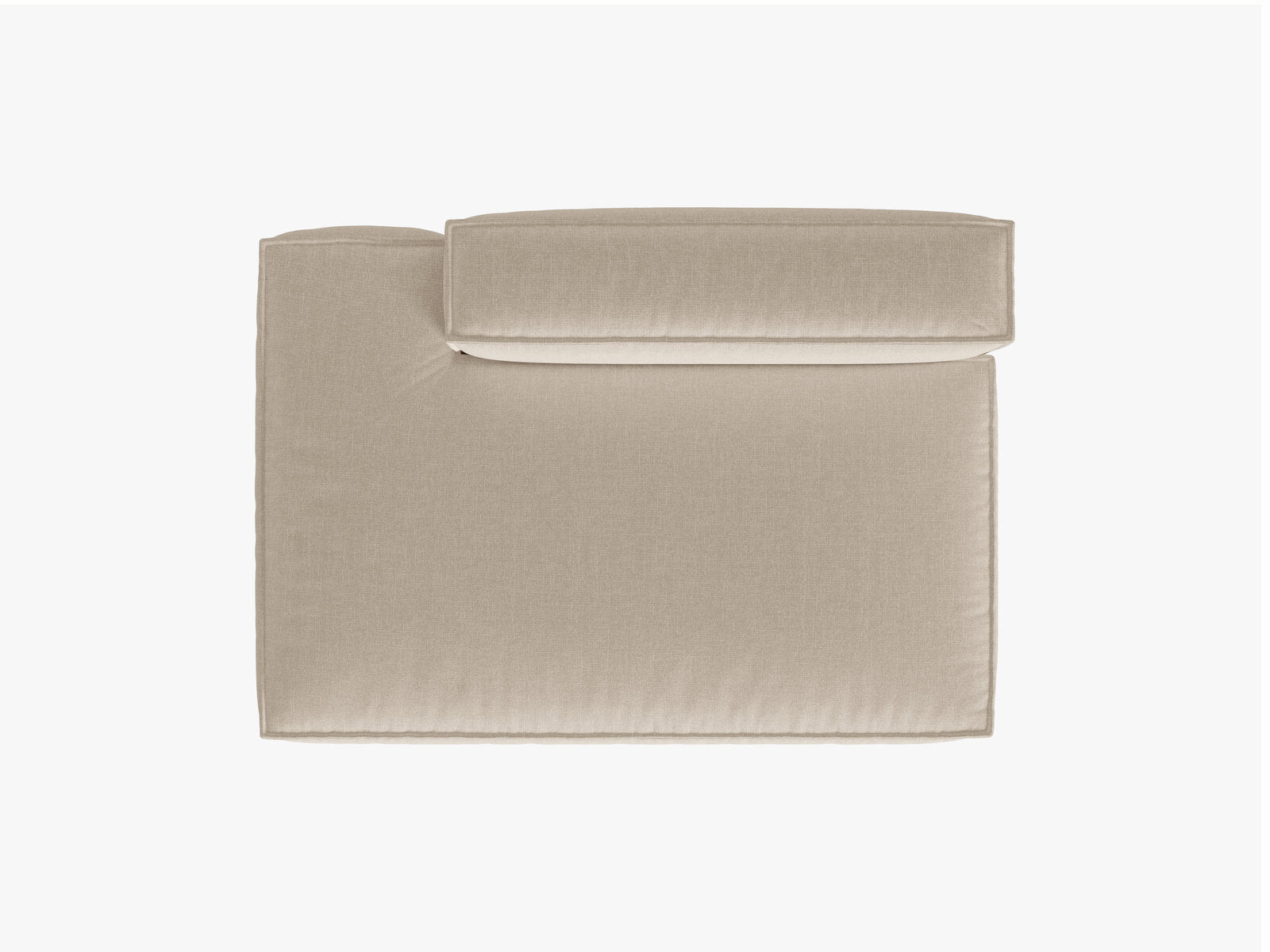 Micadoni Modul Nuria 3-Sitzer Links Strukturierter Stoff Beige