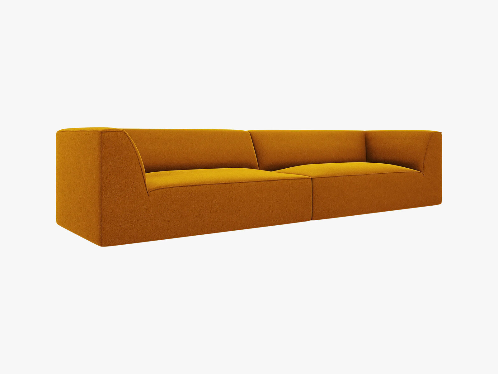 Micadoni Sofa Ruby 4-Sitzer Samt Salvador Gelb
