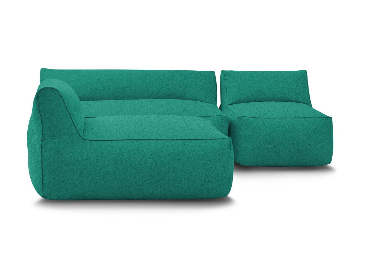 Bobochic Riviera Pouf 320 × 135 cm Stoff Hellblau