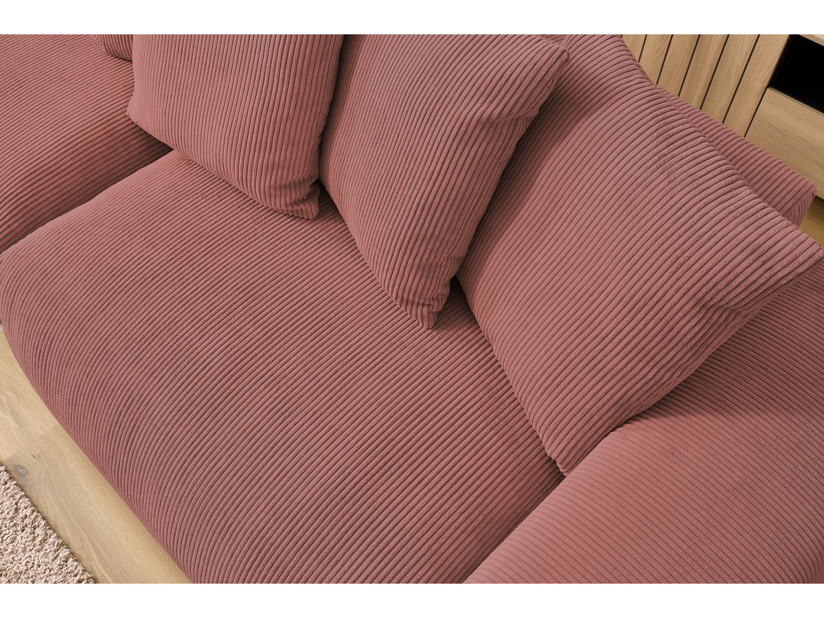 Bobochic Voltaire Sofa 4-Sitzer 320 × 124 cm Cordsamt Rosa