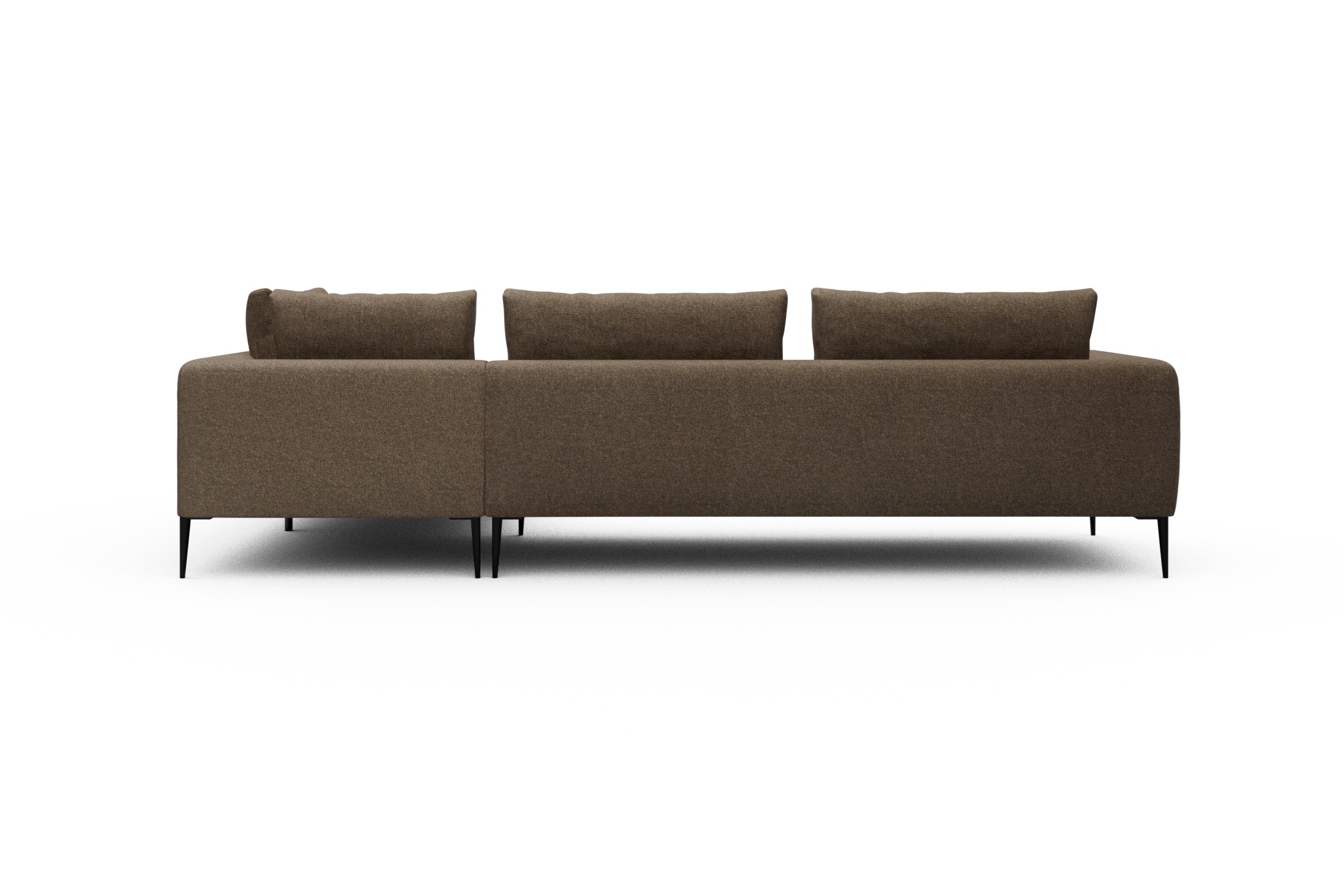 Ecksofa Paul Relax-Ecke links mit 3-Sitzer Aivi-Khaki-Brown