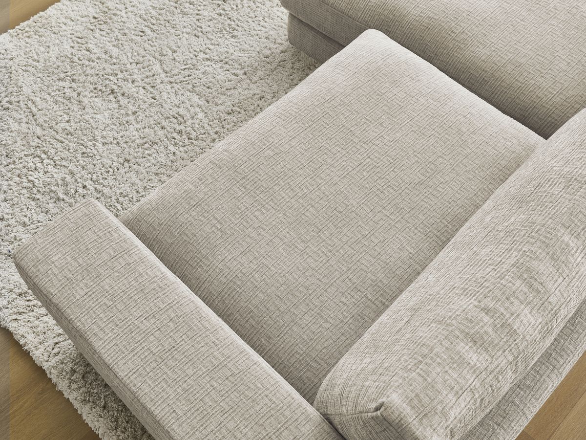 Bobochic Leonard Ecksofa 234 × 159 cm Strukturstoff Beige Ecke links
