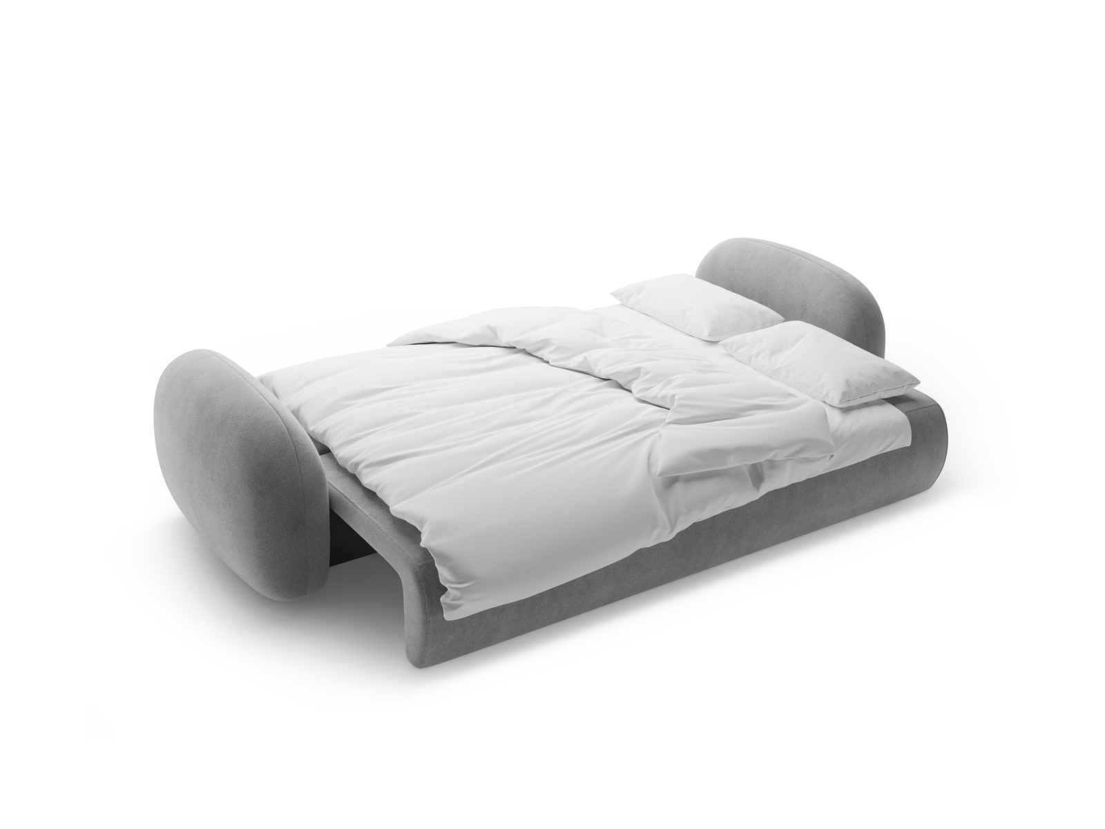 Cosmopolitan Design Schlafsofa Tonale 3-Sitzer mit Bettkasten Samt Magic Velvet Taupe