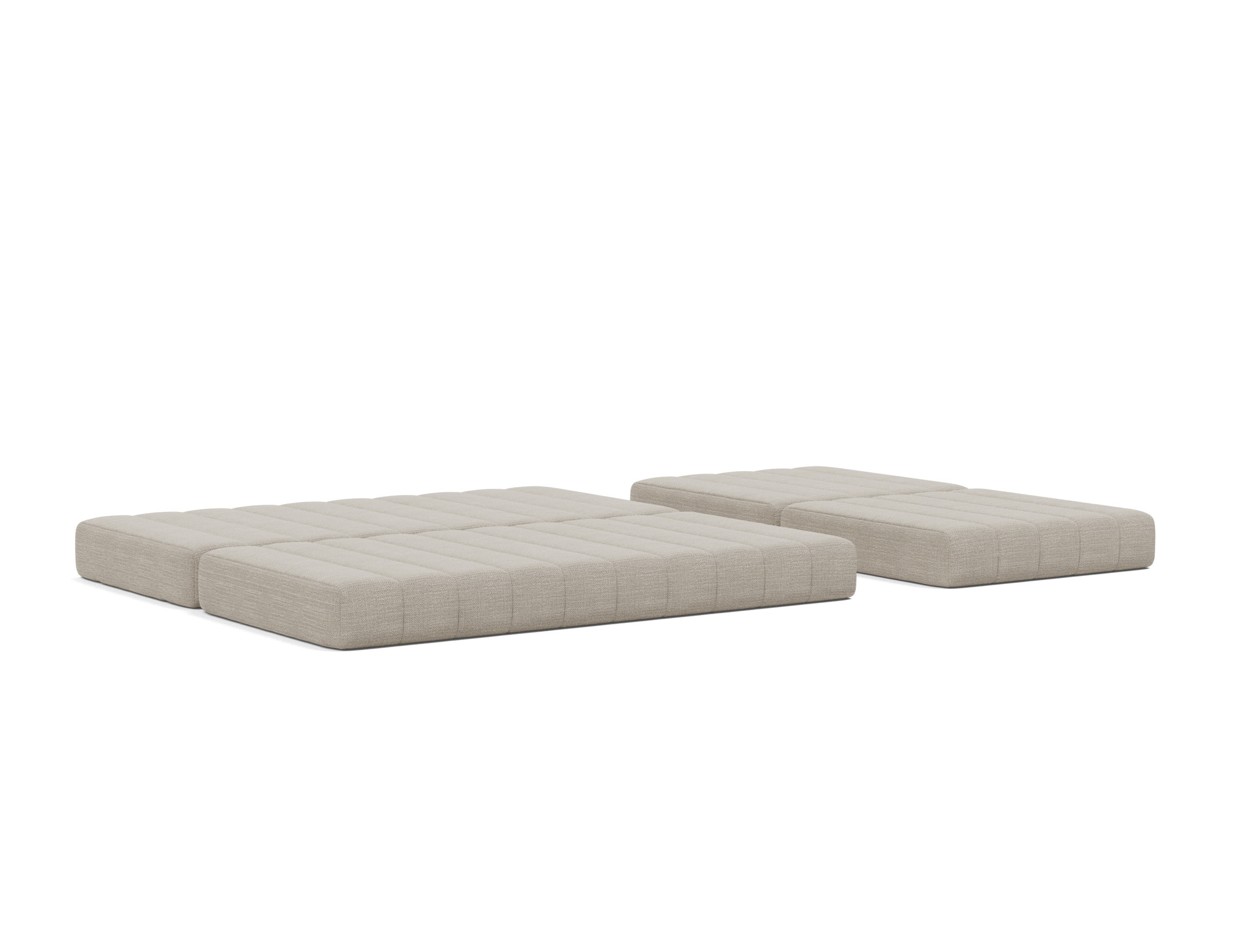 Schlafsofa CozyPad Grand mit Armlehnen Strukturierter Stoff Kenya 579-Gravel