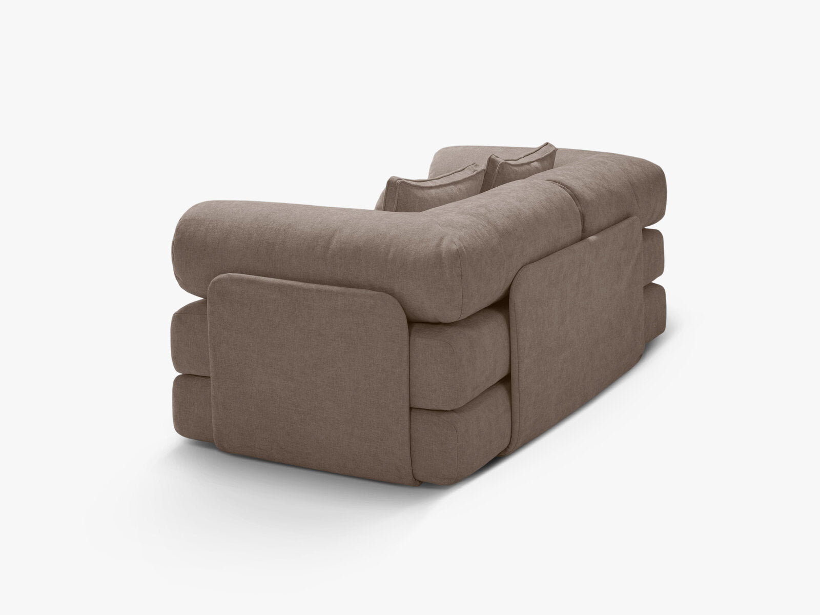 Micadoni Sofa Dreamy 3-Sitzer mit Schlaffunktion Strukturierter Stoff Liberty Cappuccino