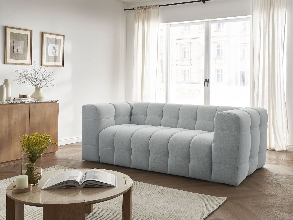 Bobochic Cloud Schlafsofa 3-Sitzer Stoff Hellgrau