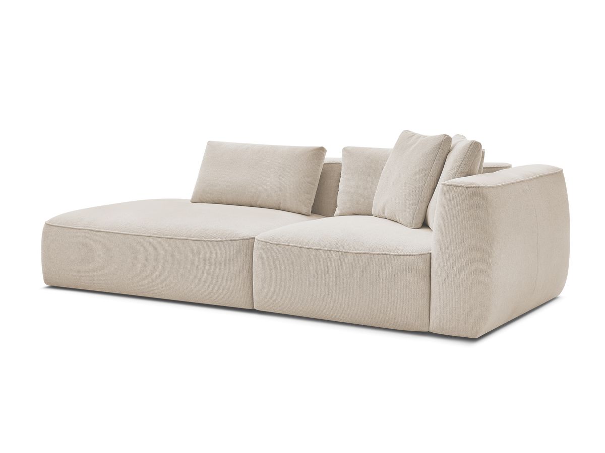 Bobochic Leopold Sofa 3-Sitzer Melange-Stoff Beige Armlehne rechts