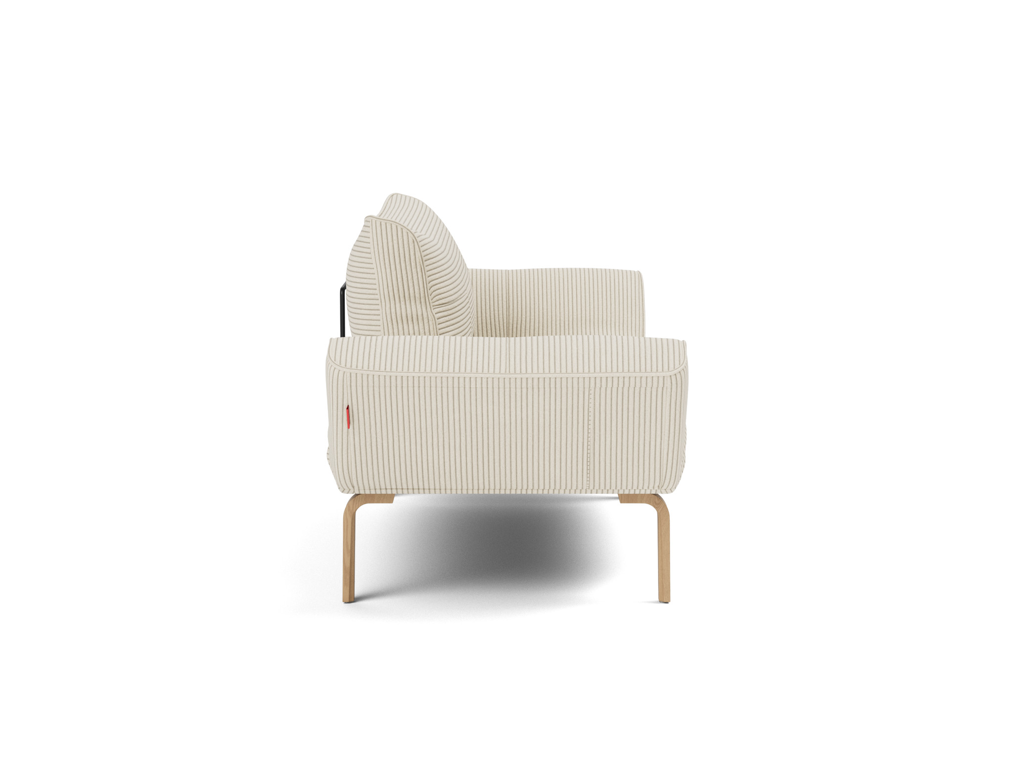 Tagesbett Zeal Kord Corduroy 594-Ivory Beine Bow Eiche