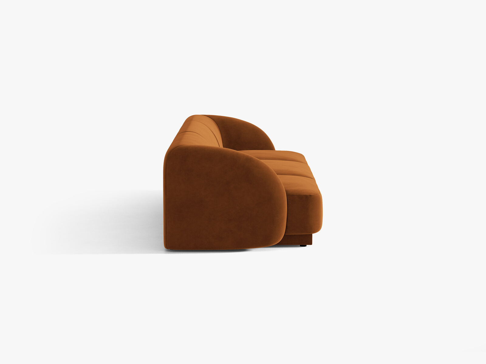 Micadoni Sofa Miley 3-Sitzer Samt Bluvel Terrakotta