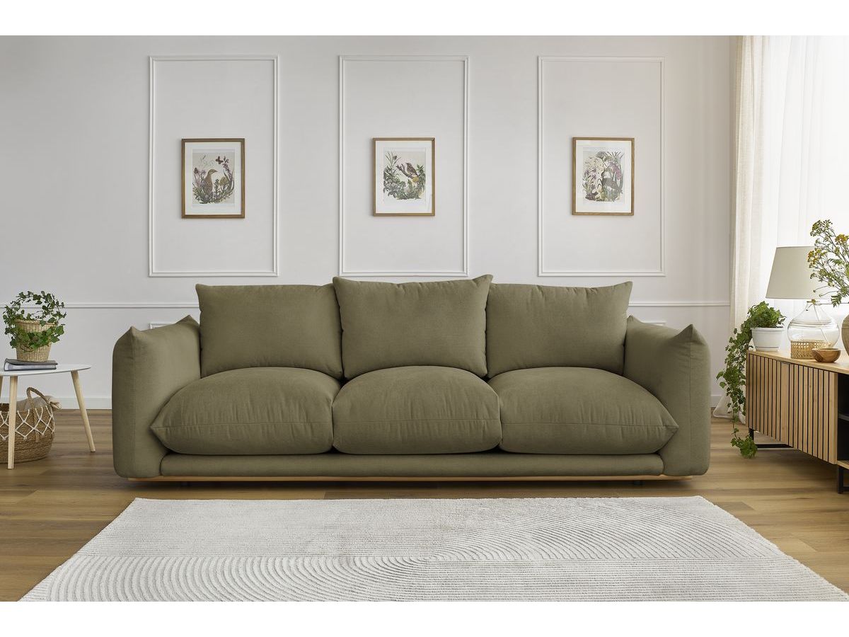 Bobochic Ernest Sofa 3-Sitzer 265 × 106 cm Stoff Grün